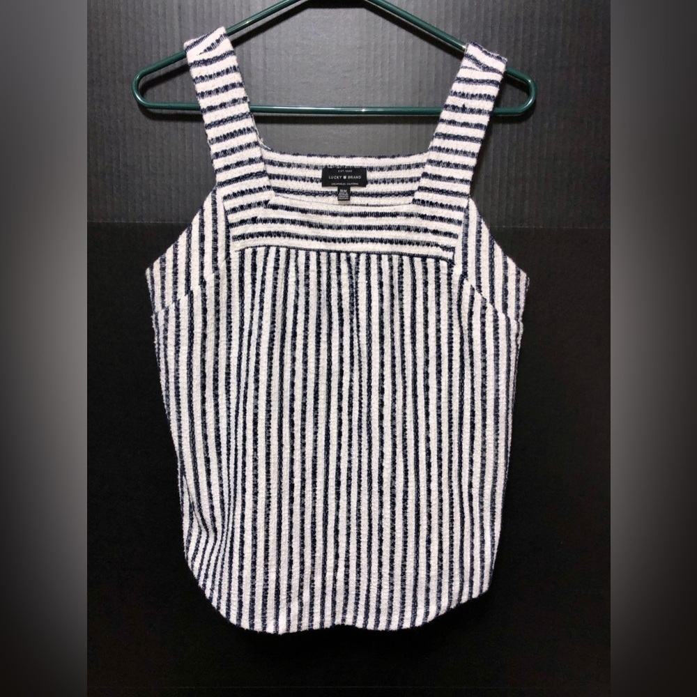 ⛄️Lucky Brand Striped Square-Neck Top - Picture 3 of 10